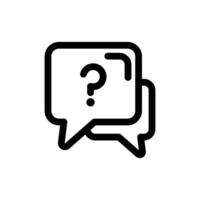 FAQ Icon Line Style Finance Simple Design Perfect Illustrations. vector
