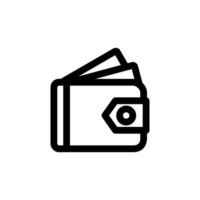 Wallet Icon Line Style Finance Simple Design Perfect Illustrations. vector