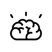 Brain Icon Line Style Finance Simple Design Perfect Illustrations. vector
