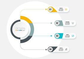 Diagram for business presentation infographic template. vector