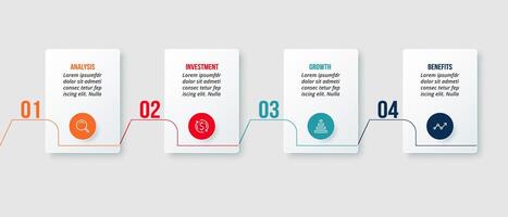 Timeline square infographic template. vector
