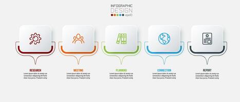 Timeline infographic template for business presentation vector