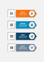 Workflow for business infographic. vector