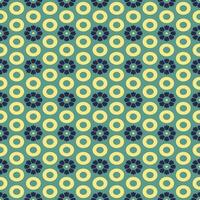 abstract seamless pattern geometric donut shape and flower with winter color vector