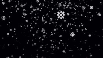 Snowflakes falling effect loop animation. snowflakes falling with transparent background RGB Alpha. Alpha channel video