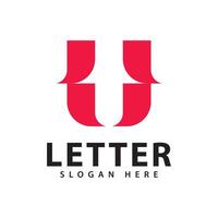 U Letter logo design template elements vector