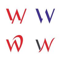 Initial letter W logo template vector