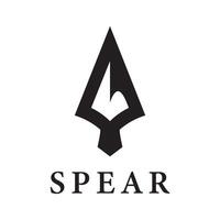 Spear logo icon template design vector