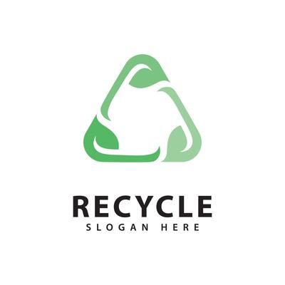 Recycle logo icon . Green Recycling illustration symbol, rotation arrow icon