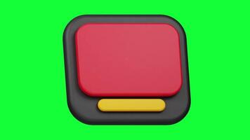 3D Player Icon Animation with Green Screen Background video