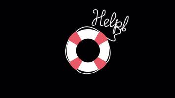 A life preserver with the word help written on it video
