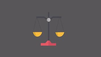 An illustration of a balance scale video
