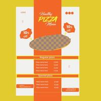 A modern food menu design template layout. vector