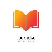Open Book Logo Education Knowledge Symbol Paper Icon Concept Design Template Element isolated on white background. Flat Illustration vector
