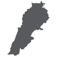Lebanon map. Map of Lebanon in grey color vector