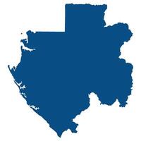 Gabon map. Map of Gabon in blue color vector
