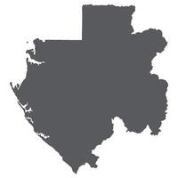Gabon map. Map of Gabon in grey color vector
