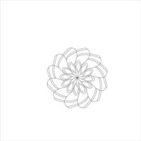 This background mandala design for coloring book page vector