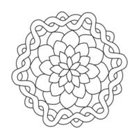 Mandala Sacred Circularity coloring book page vector