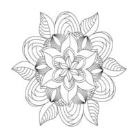 Seraphic Circles mandala coloring book page vector