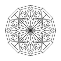 Simple Mandala Design Geode of Tranquility coloring book page vector