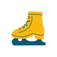 Ice skates. Cute simple Christmas design element. Festive flat clipart vector
