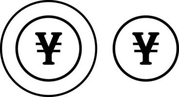 The coin icon is in yuan.The coin icon. vector