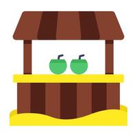 A beautiful design icon of street cart vector