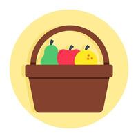 Trends design icon of grocery basket vector
