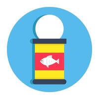 An icon design of canned fish vector