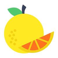 A unique design icon of lemon vector