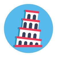 Modern design icon of Pisa tower vector