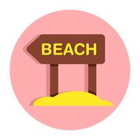 Modern design icon of beach board vector