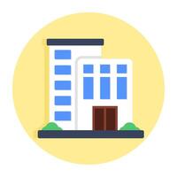 Modern design icon of hotel building vector