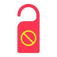 An editable design icon of door hanger knob vector