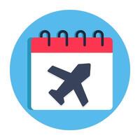 An icon design of flight schedule vector