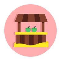 A beautiful design icon of street cart vector