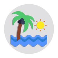 Trendy design icon of island vector