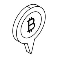 Creative design icon of Bitcoin chat vector