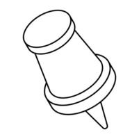 A beautiful design icon of pushpin vector