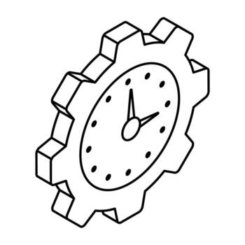 An icon design of time Setting vector