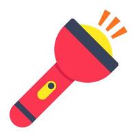 A flat design icon of torch vector