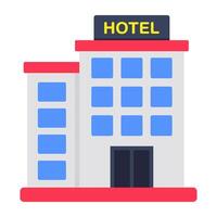 Modern design icon of hotel building vector