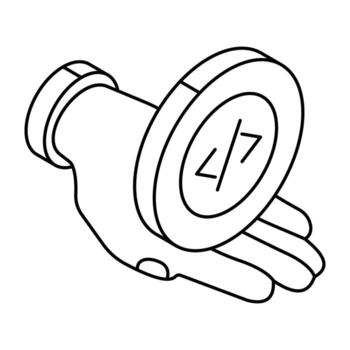 Premium design icon of coding vector