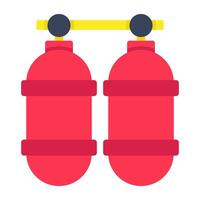 Trendy design of oxygen cylinders vector