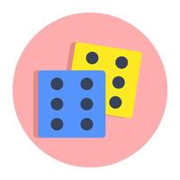 A flat design, icon of ludo dices vector