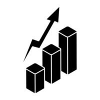 Premium design icon of financial graph vector