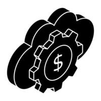 Modern design icon of cloud money setting vector