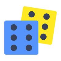 A flat design, icon of ludo dices vector