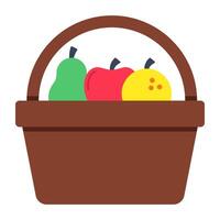 Trends design icon of grocery basket vector